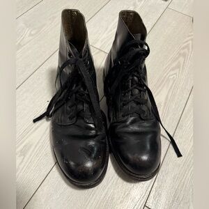 Biltrite men’s 9 leather motorcycle boots black heavy duty work wear lace up